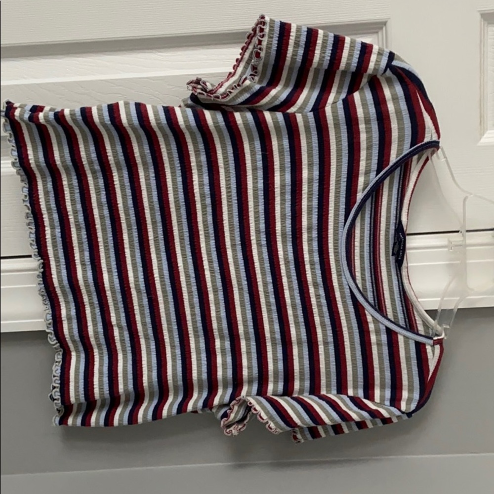 Striped red, green, white and blue stripes